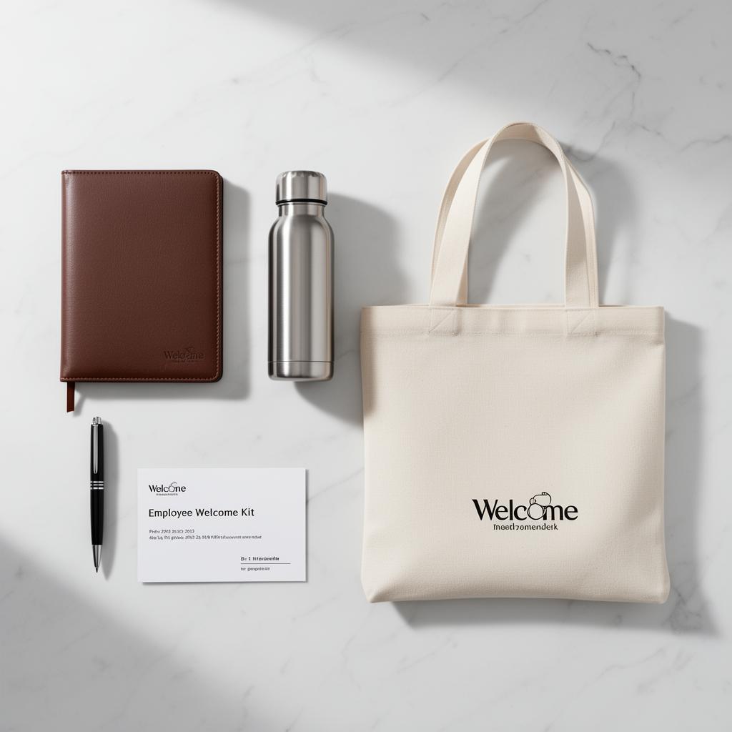 Employee Bộ quà chào đón (Welcome Kit) / WelcOne canvas tote — ảnh tham khảo từ nguồn bên ngoài