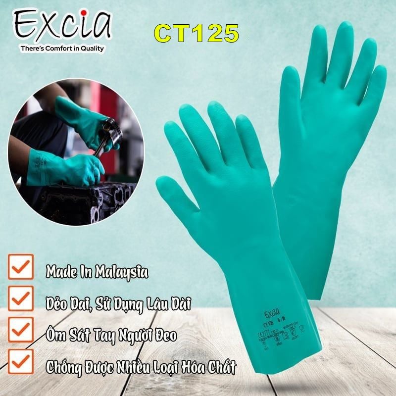 Găng tay chống hoá chất Excia CT135