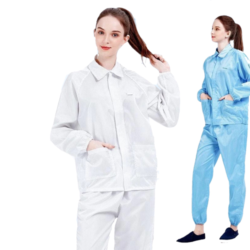 Bộ Quần Áo Phòng Sạch Rời Chống Tĩnh Điện (Bộ Kẻ Rời)