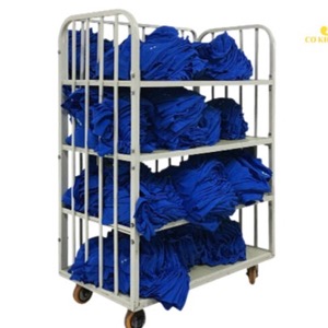 Sản phẩm cơ khí nhà máy may - Xe Đẩy Bán Thành Phẩm 4 Tầng (120x60x160cm) (LxWxH)